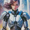 Cool Female Robocop Diamond Painting