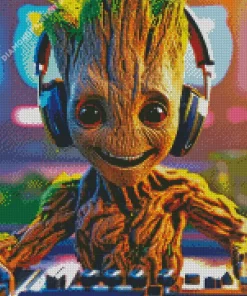 Cool Groot Dj Diamond Painting