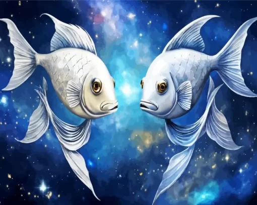 Cool Silver Galaxy Fish Diamond Painting