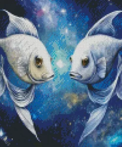 Cool Silver Galaxy Fish Diamond Painting