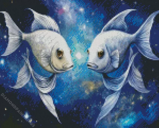 Cool Silver Galaxy Fish Diamond Painting