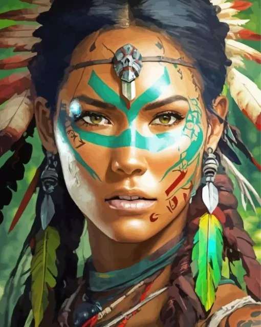 Cool Tribal Face Art Diamond Painting