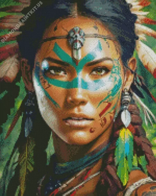 Cool Tribal Face Art Diamond Painting