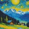 Cool Van Gogh Style Landscape Diamond Painting