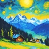 Cool Van Gogh Style Landscape Diamond Painting