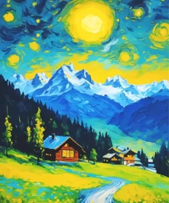 Cool Van Gogh Style Landscape Diamond Painting