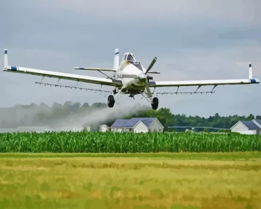 Crop Duster Airplane Diamond Painting