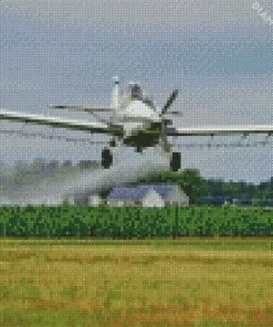 Crop Duster Airplane Diamond Painting