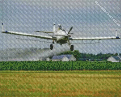 Crop Duster Airplane Diamond Painting