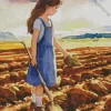 Cute Farm Girl Diamond Painting