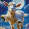 Cute White Goat Diamond Painting