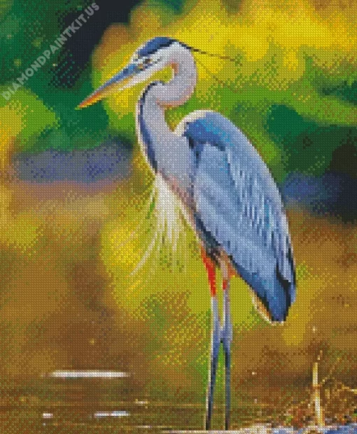 Everglades Blue Heron Diamond Painting