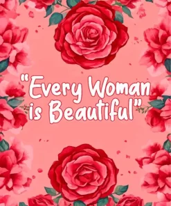 Every Women Is Beautiful Quote Diamond Painting