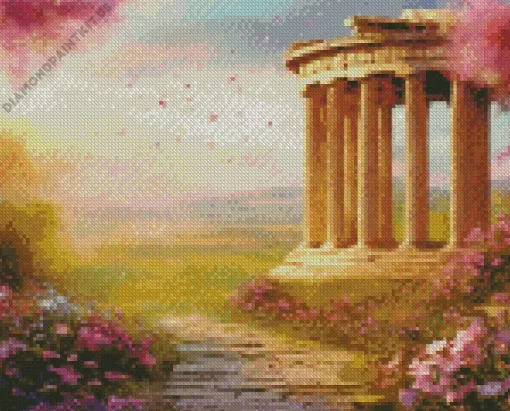 Fantastic Greek Temple Of Aphrodite Diamond Painting