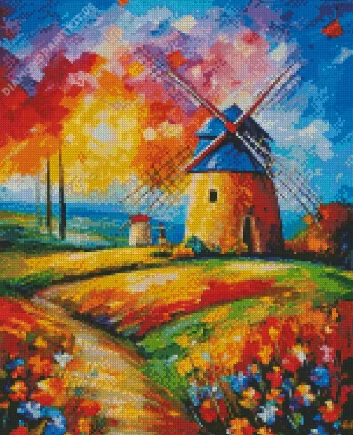 Farm Windmill Art Diamond Painting