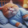 Fat Cat Crying Diamond Painting