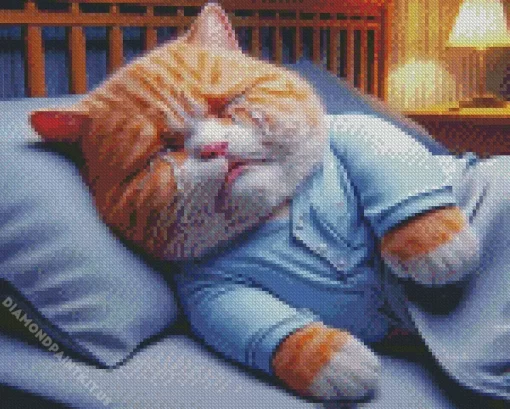 Fat Cat Crying Diamond Painting