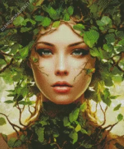 Female Tree Face Diamond Painting