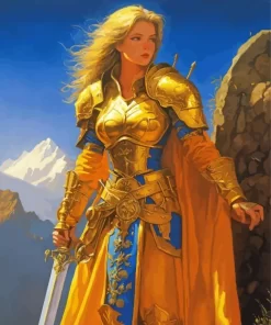 Female Warrior Illustration Diamond Painting