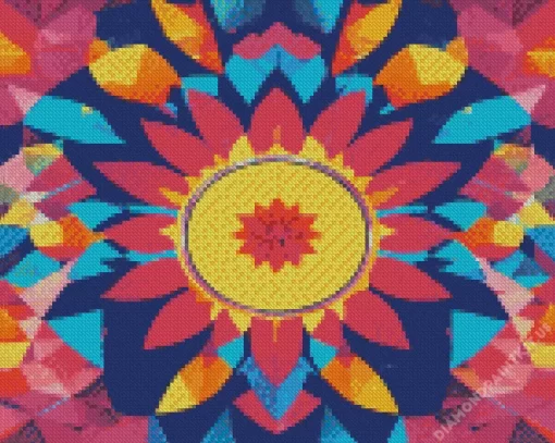 Floral Mandala Art Diamond Painting