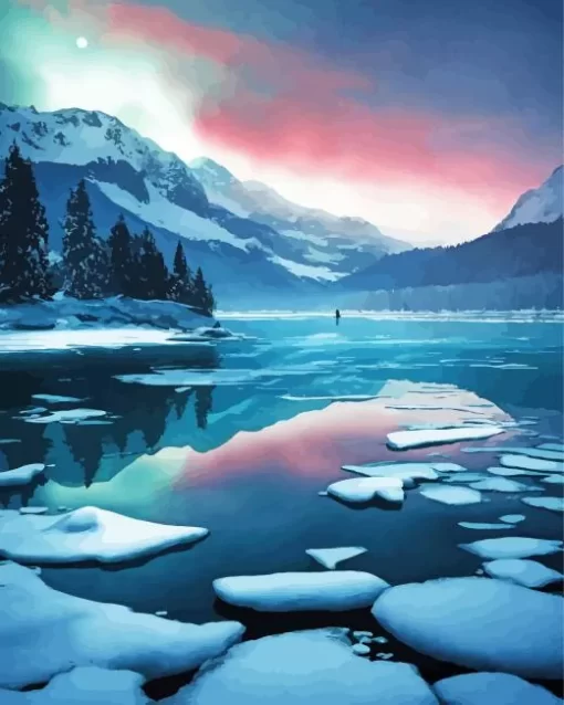 Frozen Lake Art Diamond Painting