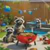 Fun Raccoons Diamond Painting