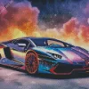 Galaxy Cool Lamborghini Diamond Painting