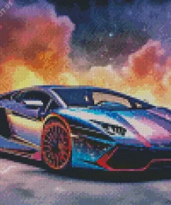 Galaxy Cool Lamborghini Diamond Painting