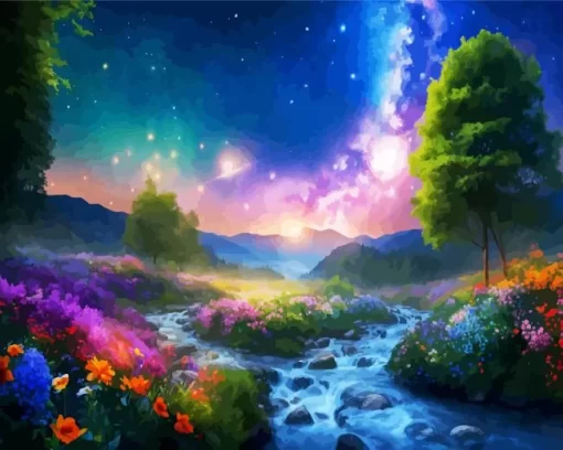 Galaxy Landscape Diamond Painting