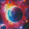 Galaxy Planets Art Diamond Painting