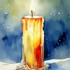 Golden Candle Diamond Painting