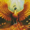 Golden Peacock Bird Diamond Painting