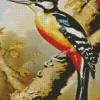 Great Spotted Woodpecker Bird Diamond Painting