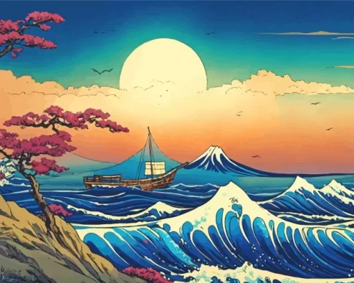 Great Wave Diamond Painting