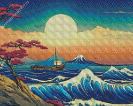 Great Wave Diamond Painting