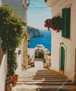 Greece Stairs Diamond Painting