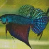 Green Betta Fish Diamond Painting