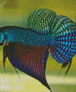 Green Betta Fish Diamond Painting