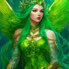 Green Haired Fairy Art Diamond Painting