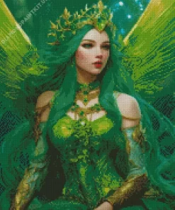 Green Haired Fairy Art Diamond Painting