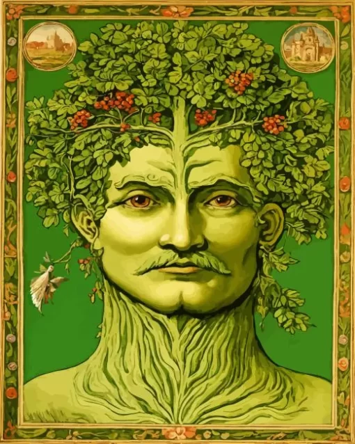 Green Tree Man Art Diamond Painting