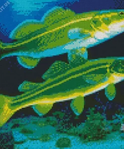 Green Yellow Fish Diamond Painting