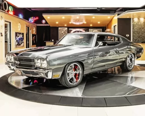 Grey 1970 Chevrolet Chevelle Diamond Painting