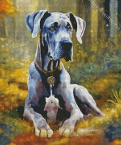 Grey Great Dane Animal Diamond Painting