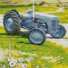 Grey Tractor Art Diamond Painting