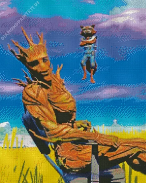 Groot in Fortnite Diamond Painting