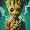 Groot Smoking Diamond Painting