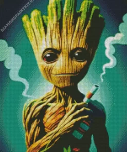 Groot Smoking Diamond Painting