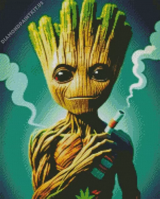 Groot Smoking Diamond Painting