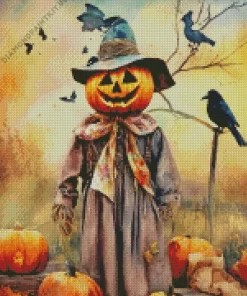 Halloween Scarecrow Diamond Painting